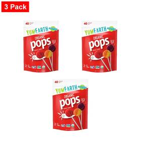 Lollipops-3 Yumearth 100137024044 Organic Pops Variety Pack 40 Fruit Flavored Favorites