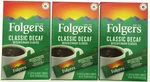 Folgers Classic Decaf Instant Medium Roast Coffee 3 BOXES/18 Packets. Fixed Price $6.99.