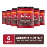 Folgers Gourmet Supreme Medium Dark Roast Ground Coffee, 9.6 Ounces (pack 6). Fixed Price $59.95.