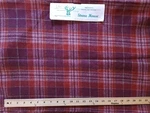36" Wide X 1-5/8 Yd Strone House Poly Wool Blend Burgundy Tartan Fabric Scotland. Fixed Price $29.25.