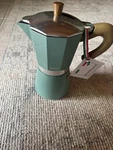 Teal Blue Gnali & Zani Moka Pot Espresso Caffe Italian Coffee Maker 6 Cups Nwt. Fixed Price $24.99.