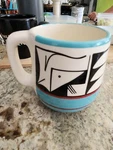 Vintage Ute Mtn Mountain Tribe Handmade Blue Black Cup Mug Signed Coffee. Fixed Price $17.99.