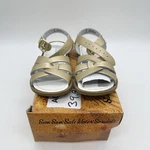 Sun-san Salt Water Sandals Model #820 Gold Color Kids Size 10. Fixed Price $39.99.