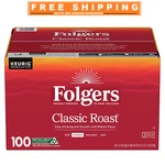 Folgers Classic Medium Roast K-cup Coffee Pods, 100 Ct.. Fixed Price $76.99.
