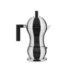 Alessi Pulcina Stovetop Espresso Maker 6 Cup Moka Pot Black By Illy Design. Fixed Price $150.90.