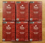 Lot 60 Peet's 2025 Holiday Blend Dark Roast Ground Coffee K-cups Peets 8/7/26. Fixed Price $39.99.