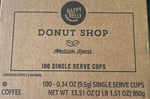 Happy Belly Donut Shop Medium Roast Coffee Pods 100 Ct Bb Aug 2026. Fixed Price $23.99.