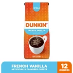Dunkin French Vanilla Artificially Flavored Coffee, Ground 12 Oz Bag. Fixed Price $6.69.