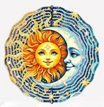 Mystical Sun Moon 10" Wind Spinner Handmade. Fixed Price $19.95.