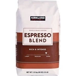 Kirkland Signature Espresso Blend Whole Bean Coffee, Dark Roast, 2.5 Pounds. Fixed Price $30.99.