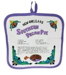 Vintage New Orleans Southern Pecan Pie Recipe Hot Pad Pot Holder Quilted. Fixed Price $20.00.