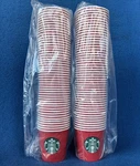 Sample Size Starbucks Coffee Cups 100 Total Festive 4 Oz Red Paper Hot/cold New. Fixed Price $19.00.