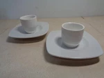 Imusa Espresso 2PC Cups & Saucers Cafe Coffee Set Color White Porcelain. Fixed Price $19.99.