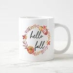 Hello Fall Mug Cozy Autumn Season Coffee Cup Gift Idea For Lovers Friends. Fixed Price $10.99.