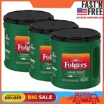 3 Packs Folgers Classic Decaf Ground Coffee, Medium Roast, 25.9-OUNCE Canister. Fixed Price $77.84.
