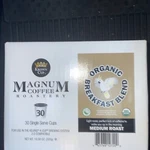Krown Magnum Coffee Roastery Medium Organic Breakfast Blend 30 Cups. Fixed Price $19.95.