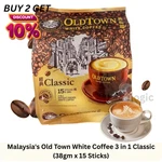 Malaysia's Old Town White Coffee Classic Latte Instant (38GM X 15 Sticks). Fixed Price $35.00.