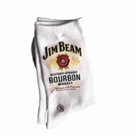 New Jim Beam Kentucky Bourbon Whiskey Family Recipe White Calf Socks Small. Fixed Price $5.95.