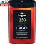 Folgers 1850 Black Gold Dark Roast Coffee, 12 Ounce Recyclable Canister. Fixed Price $13.70.