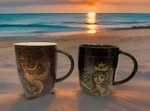Set Starbuck Split Tail Mermaid Siren Coffee Mug Brown Copper 2011 & 2012 40TH. Fixed Price $35.63.