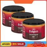 3 Pack Folgers Gourmet Supreme Ground Coffee, Medium Dark Roast, 22.6OZ Canister. Fixed Price $45.94.