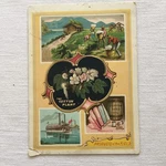 Victorian Lion Coffee Trade Card Antique Advertising Cotton Plant Steamboat. Fixed Price $14.97.