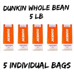 Dunkin Original Blend Whole Bean 100% Arabica Coffee Medium Roast 5 Pack. Fixed Price $74.99.