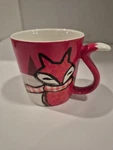 Starbucks Red Fox Coffee Mug Tea Cup 12 Oz Christmas Trees Tail Handle Scarf. Fixed Price $9.99.