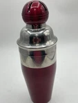 Ruby Red Metal/ Chrome Vintage Cocktail Shaker Christmas Jingle Bell India. Fixed Price $22.95.