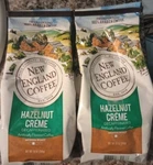 New England Coffee Hazelnut Cr Decaffeinated Medium Roast Ground 2 Pk. Fixed Price $10.00.