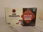 Don Francisco's Kona Blend Coffee Pods 100 Count Medium Roast K-cup Compatible. Fixed Price $58.00.