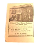 Atq 1550 Portola Drive San Francisco Real Estate Advertising Newspaper Clipping. Fixed Price $14.99.