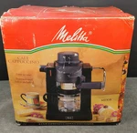 New Melitta 4 Cup Cafe Cappuccino Espresso Machine Maker Coffee MEX1B Frother. Fixed Price $53.95.