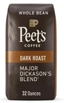 2LB Peet's Coffee Dark Roast Whole Bean. Major Dickason Blend 32OZ Exp 3/26/27. Fixed Price $29.75.
