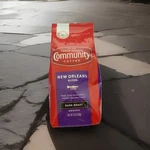 Community New Orleans Blend, Special Dark Roast Ground Coffee, 12 Ounce. Fixed Price $12.00.