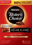 Nescafe Taster's Choice Instant Coffee House Blend Singles, 18 Count. Fixed Price $8.95.