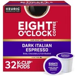 Eight O'clock Coffee Dark Italian Roast Cup Pods 32 Count Kosher Free Shipping. Fixed Price $25.37.