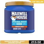 Maxwell House Original Roast Ground Coffee, 27.5 Oz Canister. Fixed Price $29.17.