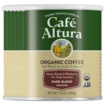 Cafe Altura Ground Organic Coffee, Fair Trade Dark Blend, 6 X 10 Oz. Fixed Price $77.14.