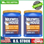 2 Canister Maxwell House Breakfast Blend Mild Roast Ground Coffee, 38.8 Oz. Fixed Price $37.33.
