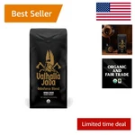 Usda Organic Fair Trade Valhalla Java Dark Roast Whole Beans, 12OZ Fresh Flavor. Fixed Price $29.99.