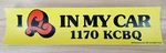 Vintage Kcbq 1170 San Diego Radio Station Bumper Sticker "i My Car". Fixed Price $9.95.