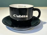 Cubita Coffee Cup & Saucer Cafe De Cuba Gold Rim. Fixed Price $18.00.