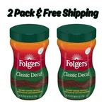 (2 Pack) Folgers Classic Decaf Instant Coffee, 8 Oz Jar (fresh) Free Shipping. Fixed Price $11.31.