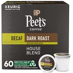 Peets Coffee, Dark Roast Decaf Keurig K-cup Pods House Blend 60 Count.... Fixed Price $90.52.