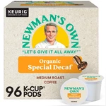 Newman's Own Organics Special Decaf Coffee, Keurig K-cup Pod, Medium Roast, 96CT. Fixed Price $52.99.
