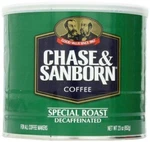 Chase & Sanborn Coffee, Special Roast Decaf Ground, 23 Ounce. Fixed Price $23.79.
