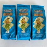 3X Kauai Coffee Ground Medium Roast 10% Hawaiian Sourced Oz Each EXP:07/2025. Fixed Price $29.99.