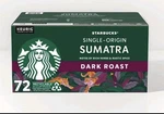 Starbucks Sumatra Dark Roast Cup Coffee Pods 72CT Single Origin Sealed. Fixed Price $56.00.