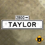 San Francisco California 2800 Taylor Street Blade 1965 Road Sign 21X7. Fixed Price $101.15.